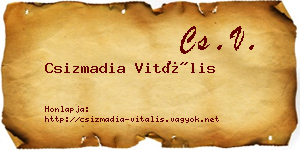 Csizmadia Vitális névjegykártya